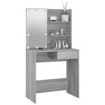 Wooden Grey Sonoma Oak Effect With LED Light Dressing Table 2