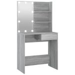 Wooden Grey Sonoma Oak Effect With LED Light Dressing Table 3