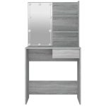 Wooden Grey Sonoma Oak Effect With LED Light Dressing Table 5