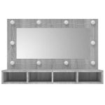 Wooden Grey Sonoma Oak Effect With LED Lights Dressing Table 4